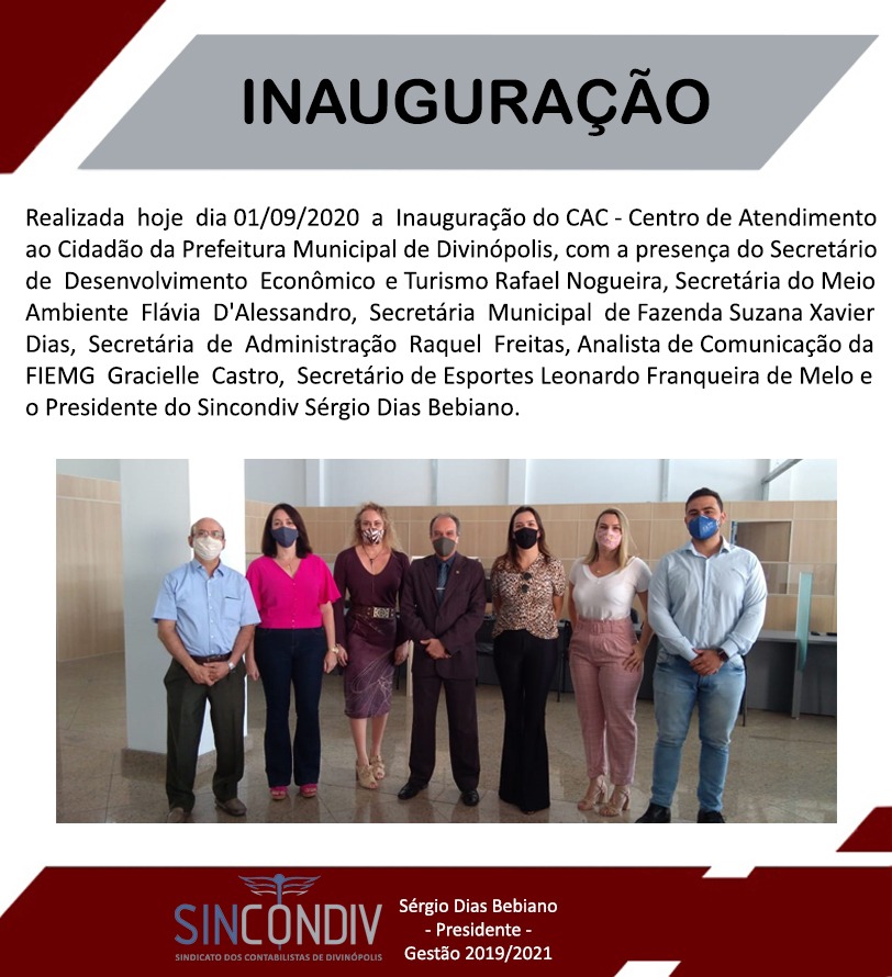 INAUGURAÇÃO DO CAC - CENTRO DE ATENDIMENTO AO CIDADÃO